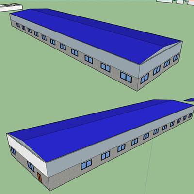 품질  Q355 / Q235 Steel Structure Farm Frame Prefab Building Construction GB 공장