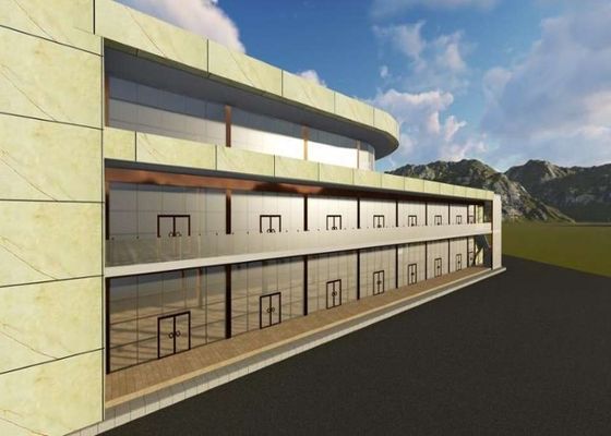 철골은 맞춘 철골 구조물을 푸는 쇼핑몰 슈퍼마켓을 조립했습니다