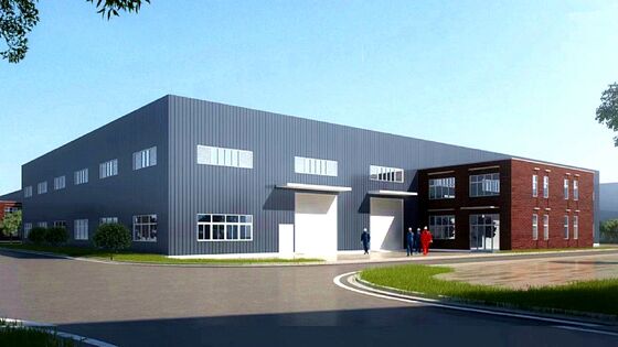 각종 부문에서 모듈식 건물 솔루션을 위해 설계된 바닥 데크와 콘크리트를 통합한 경사 지붕 전공제철 건축물